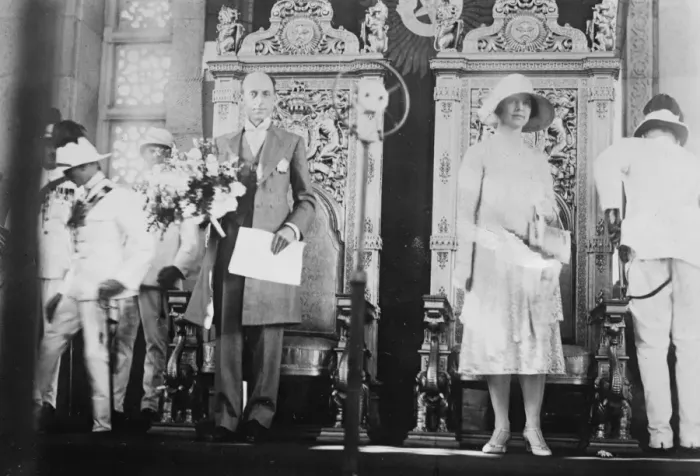 Framed Print : Arrival of Sir Frederick Sykes, the new Governor of Bombay. 22 December 1928