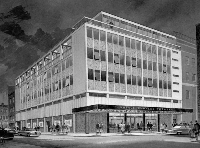 Framed Print : An artists impression of the Prince Charles Theatre in Leicester Place off London Framed Print : An artists impression of the Prince Charles Theatre in Leicester Place off London