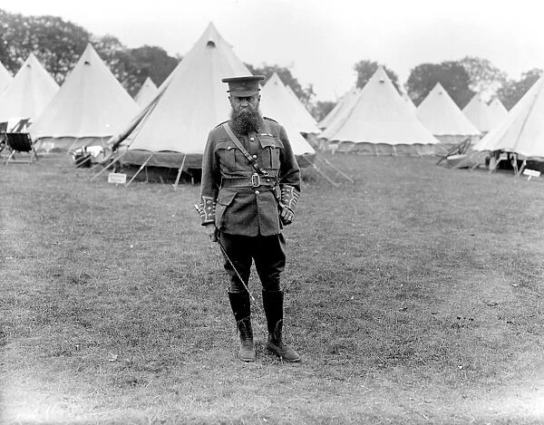 Arundel Camp. Duke of Norfolk in Uniform of Colonel of 4th Sussex Regt. Territorials 1913