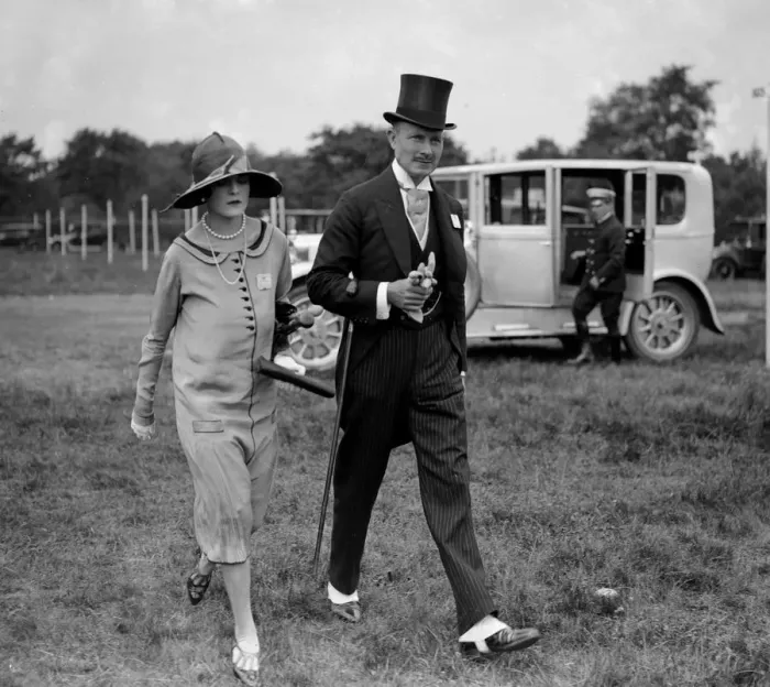 Framed Print : Ascot Captain and Mrs Ambose Goddard. 1925 Framed Print : Ascot Captain and Mrs Ambose Goddard. 1925