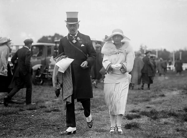 Ascot. Honorable Ashley and Miss Evelyn Gabille. 1922
