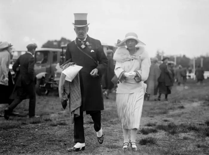 Framed Print : Ascot. Honorable Ashley and Miss Evelyn Gabille. 1922 Framed Print : Ascot. Honorable Ashley and Miss Evelyn Gabille. 1922