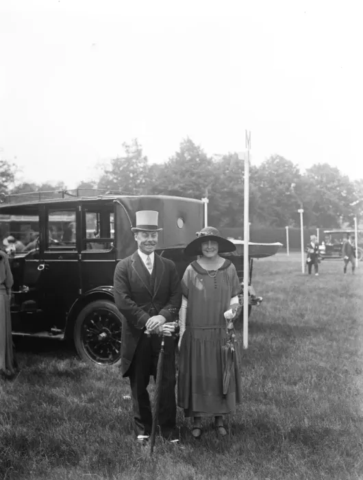 Framed Print : Ascot Lord and Lady Basing 17 June 1924 Framed Print : Ascot Lord and Lady Basing 17 June 1924