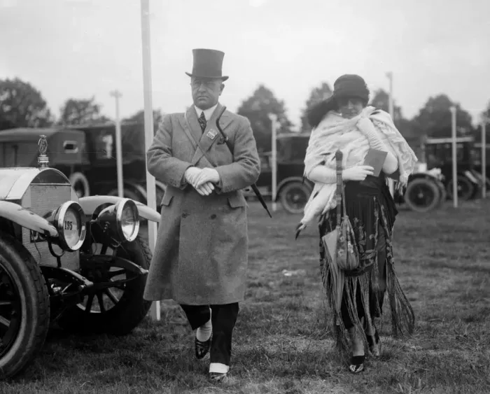 Framed Print : Ascot. Mr and Mrs Reginald Purbrick. 1922 Framed Print : Ascot. Mr and Mrs Reginald Purbrick. 1922