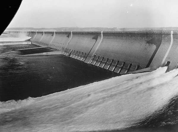 Assouan Dam, on the Nile River in Aswan, Egypt. 1926