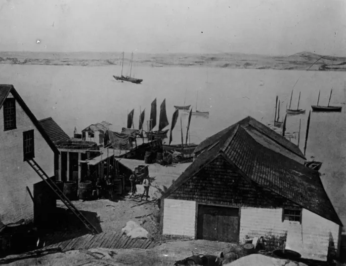 Framed Print : Atlantic crossed from east to west. Bremen down on a remote island. The straits of Belle Isle Framed Print : Atlantic crossed from east to west. Bremen down on a remote island. The straits of Belle Isle