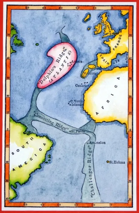 Framed Print : ATLANTIS Map according to the polymath Athansius Kircher ( 1602 - 1680 ) in his treatise Framed Print : ATLANTIS Map according to the polymath Athansius Kircher ( 1602 - 1680 ) in his treatise