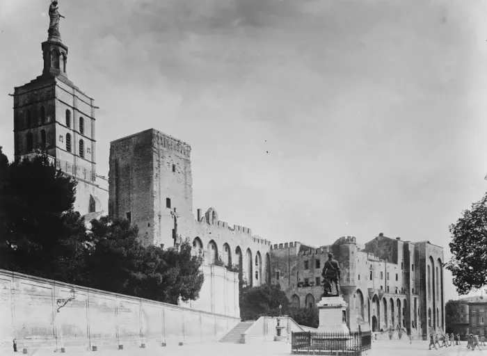 Framed Print : Avignon. The palace of the Pope and the Cathedral. 1 May 1929 Framed Print : Avignon. The palace of the Pope and the Cathedral. 1 May 1929