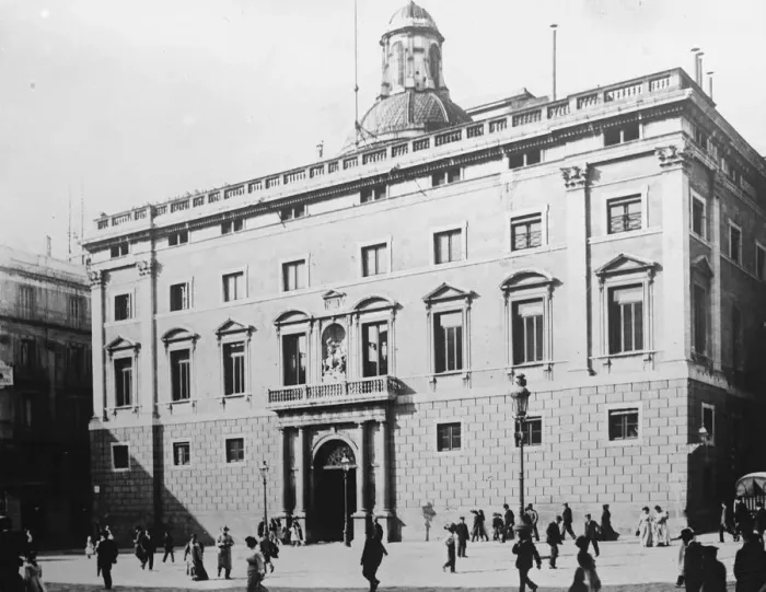 Framed Print : Barcelona. The Palacio de la Disputacion Provincial. 14 September 1923