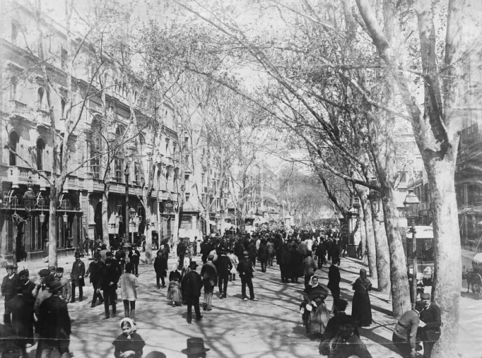 Framed Print : Barcelona. The ramble. 14 September 1923