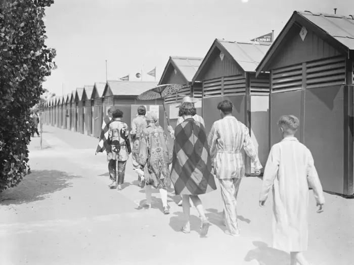 Framed Print : Bathing parade on the Lido 1927 Framed Print : Bathing parade on the Lido 1927