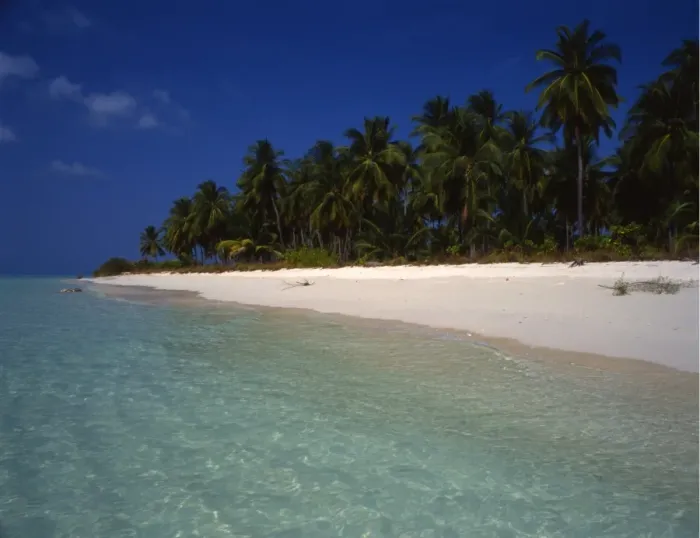 Framed Print : Beach on Little Bandos, in the Maldives