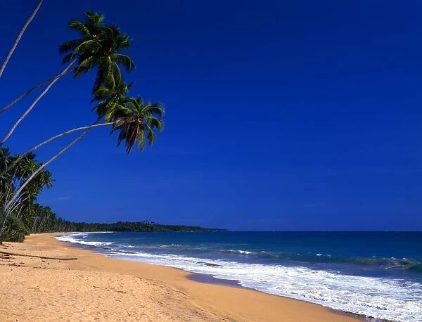 Beach near Welligama, on the west coast of Sri Lanka
