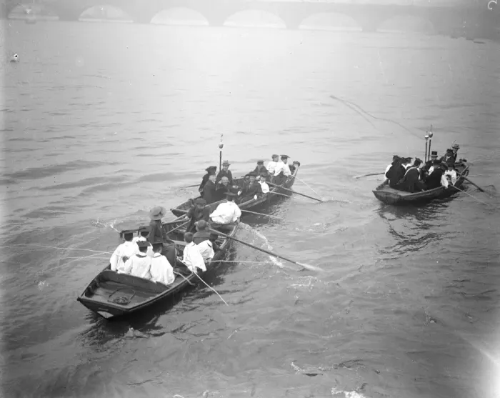 Framed Print : Beating The Bounds On the Water The ancient ceremony of beating the bounds of Framed Print : Beating The Bounds On the Water The ancient ceremony of beating the bounds of