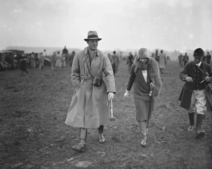 Framed Print : Beaufort Hunt point to point at Hazelton. The Duke of Beaufort. 1928