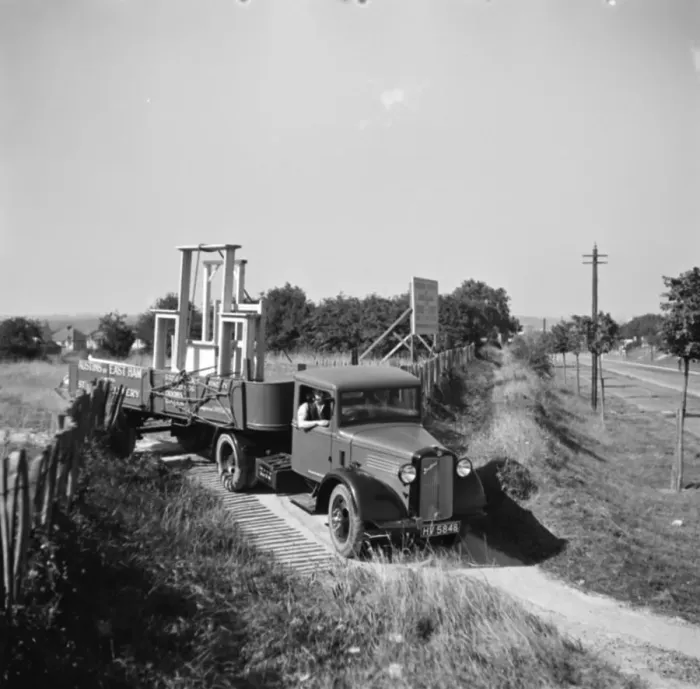Framed Print : A bedford truck from Austin and Eastham Standar Joinery, driving to a job with Framed Print : A bedford truck from Austin and Eastham Standar Joinery, driving to a job with