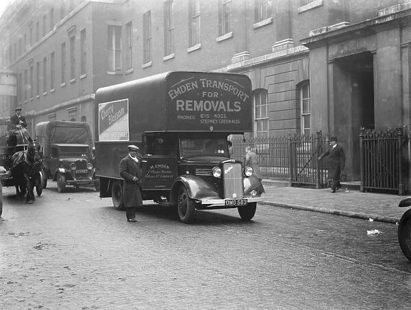 A Bedford truck belonging to Emden Transport, a removals company. 1937