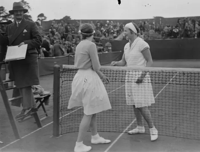 Framed Print : Betty Nuthall defeats new tennis star, Miss Trammers forgets her clothes Framed Print : Betty Nuthall defeats new tennis star, Miss Trammers forgets her clothes