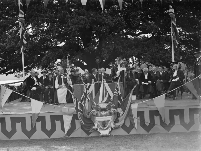Framed Print : Bexley Charter celebrations ( incorporation as a borough ); The Mayor addressing Framed Print : Bexley Charter celebrations ( incorporation as a borough ); The Mayor addressing