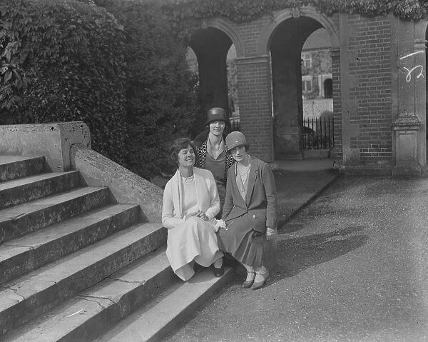 At Blickling Hall, Aylsham, Norfolk; Miss Rita Byrd, Miss Evan - Jones and Viscountess