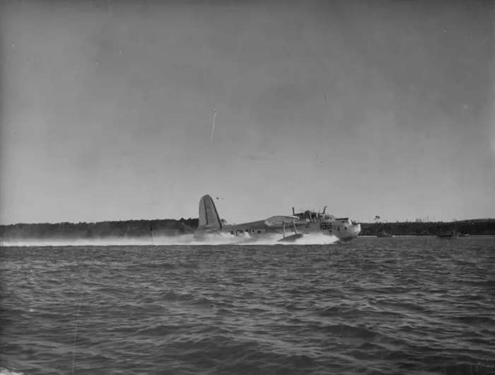 Framed Print : BOAC flying boat 20 April 1946 Framed Print : BOAC flying boat 20 April 1946