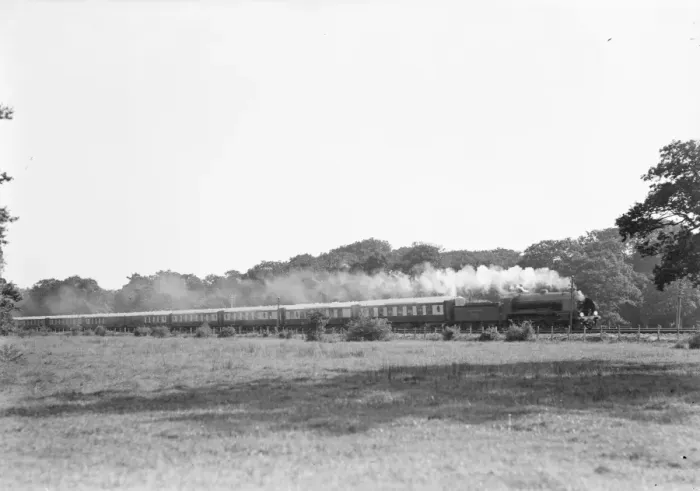 Framed Print : The Bournemouth belle,s R All Pullman Luxury Train, London to Bournemouth passing Framed Print : The Bournemouth belle,s R All Pullman Luxury Train, London to Bournemouth passing