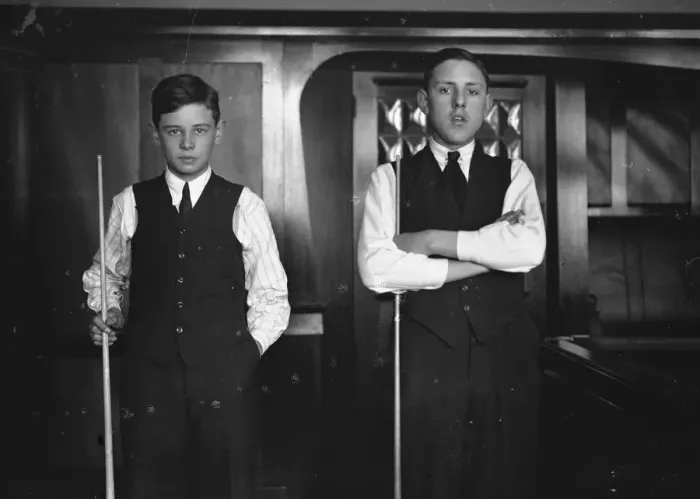 Framed Print : Boys Billiards Championship at the Burwat Hall, Soho Square George Cooper ( left ) Framed Print : Boys Billiards Championship at the Burwat Hall, Soho Square George Cooper ( left )