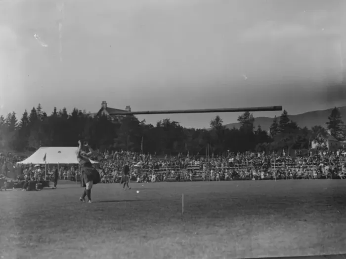 Framed Print : Braemar Gathering Sandy Macintosh ( 72 ) in Tossing the Caber 8 September 1922 Framed Print : Braemar Gathering Sandy Macintosh ( 72 ) in Tossing the Caber 8 September 1922