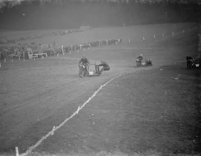 Framed Print : Brands Hatch motor side car race. 1938 Framed Print : Brands Hatch motor side car race. 1938