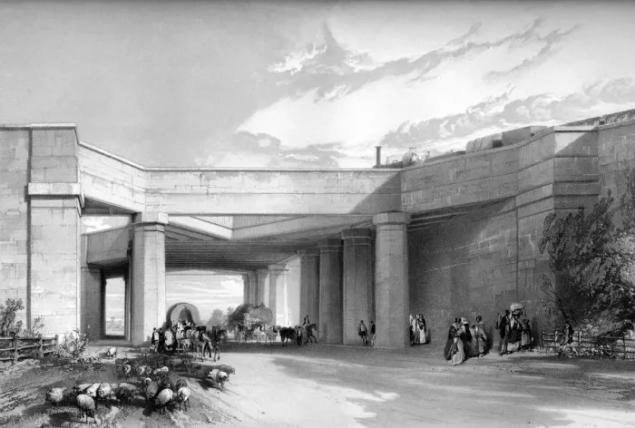 Framed Print : Bridge over the Uxbridge Road near Hanwell