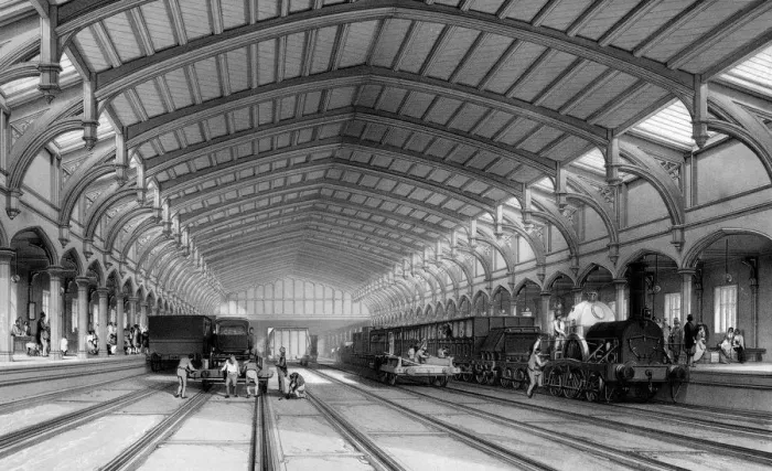 Framed Print : Bristol Station interior