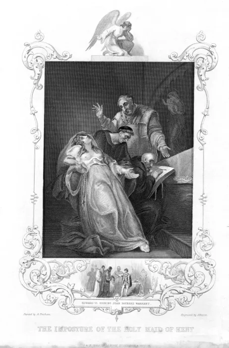 Framed Print : BRITISH MYTHS - HOLY MAID OF KENT The Imposture of the Holy Maid of Kent, with in lower register Framed Print : BRITISH MYTHS - HOLY MAID OF KENT The Imposture of the Holy Maid of Kent, with in lower register