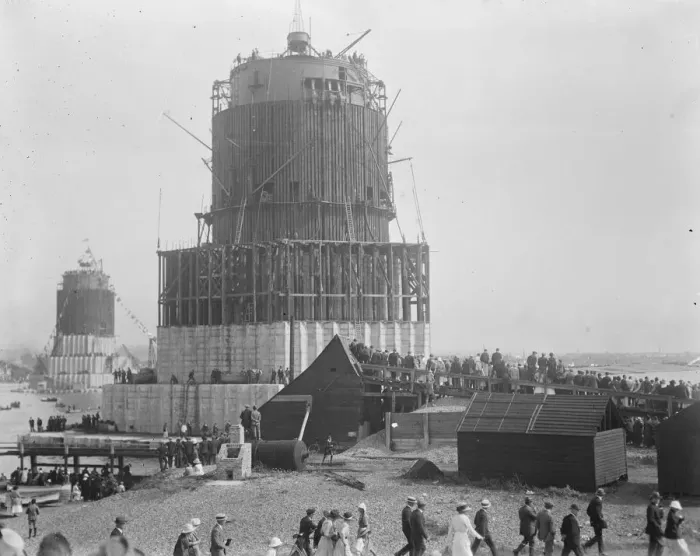 Framed Print : British Navys Mysterious tower ship launched at Shoreham on Sunday The tower Framed Print : British Navys Mysterious tower ship launched at Shoreham on Sunday The tower