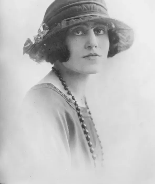 Framed Print : British woman delegate to advertising convention. One of the two women delegates