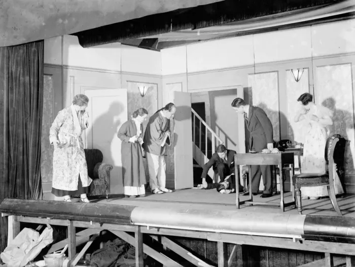 Framed Print : The Bromley scouts perform the play, The Bat. 1936 Framed Print : The Bromley scouts perform the play, The Bat. 1936
