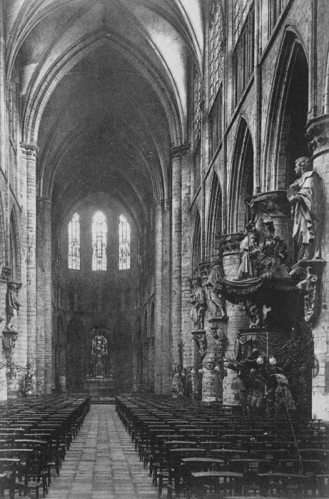 Framed Print : Brussels. The Church of St Gudule. The Nave. Where the religious ceremony of Framed Print : Brussels. The Church of St Gudule. The Nave. Where the religious ceremony of