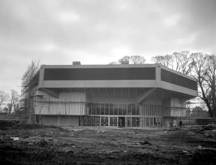 Framed Print : The building of The Festival Theatre Chichester in Sussex 31 January 1962 Framed Print : The building of The Festival Theatre Chichester in Sussex 31 January 1962
