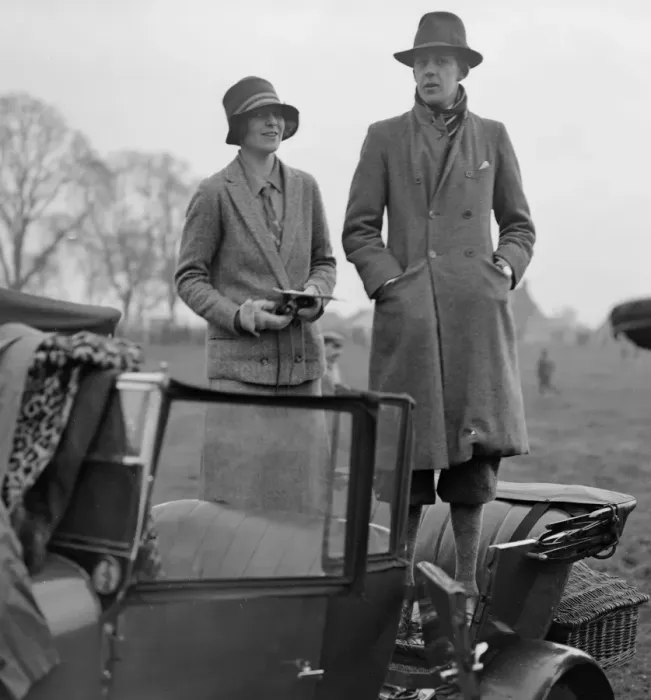 Framed Print : Bullingdon Club Point To Point near Oddington. Miss Hardy and Lord Claud Hamilton
