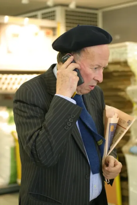 Framed Print : Business man talking on a mobile phone ?TopFoto Framed Print : Business man talking on a mobile phone ?TopFoto