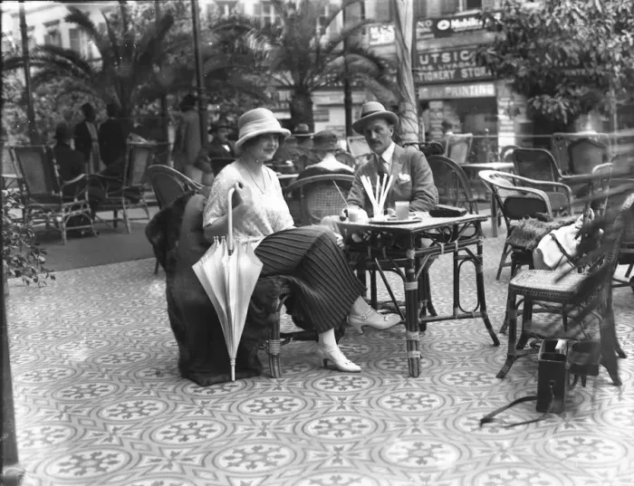 Framed Print : The Cairo season, Egypt; On the terrace at the Shepheard Hotel, Major H MacDowell Framed Print : The Cairo season, Egypt; On the terrace at the Shepheard Hotel, Major H MacDowell
