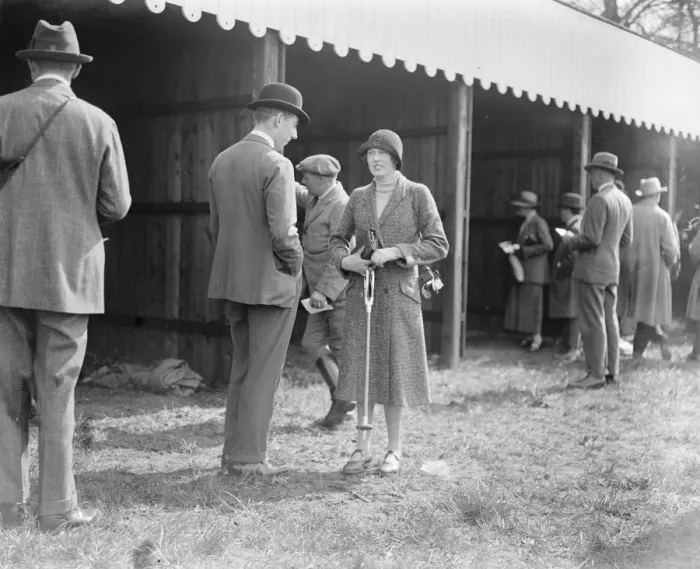 Framed Print : At the Cambridge steeplechases at Cottenham. The Hon Barbara Frankland. 7 May 1925