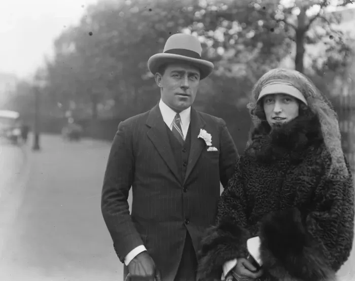 Framed Print : Captain R Terrell MP and his wife ( formerly Miss M O Connor ) in the park. 9 Framed Print : Captain R Terrell MP and his wife ( formerly Miss M O Connor ) in the park. 9