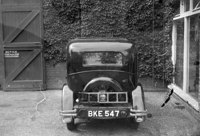 Framed Print : Car repairs at Westerham Motor Works. 1934