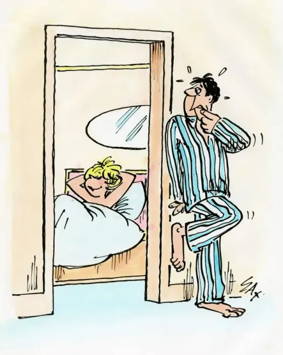 Framed Print : A cartoon by famous cartoonist Sax Framed Print : A cartoon by famous cartoonist Sax