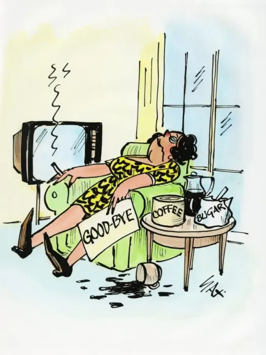 Framed Print : A cartoon by famous cartoonist Sax
