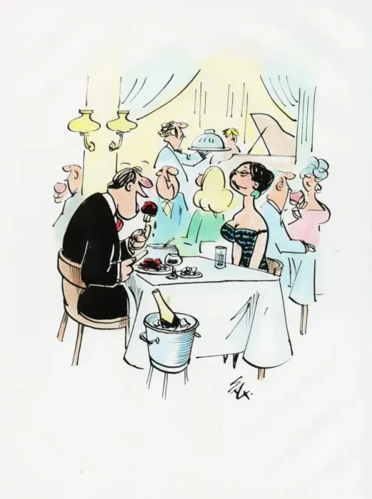 Framed Print : A cartoon by famous cartoonist Sax