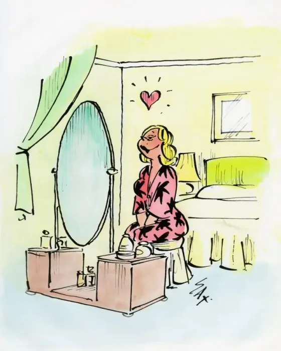 Framed Print : A cartoon by famous cartoonist Sax Framed Print : A cartoon by famous cartoonist Sax