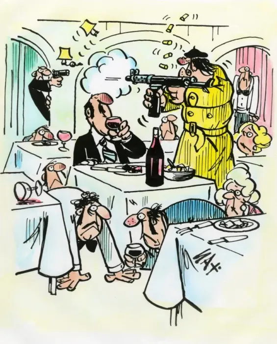 Framed Print : A cartoon by famous cartoonist Sax Framed Print : A cartoon by famous cartoonist Sax