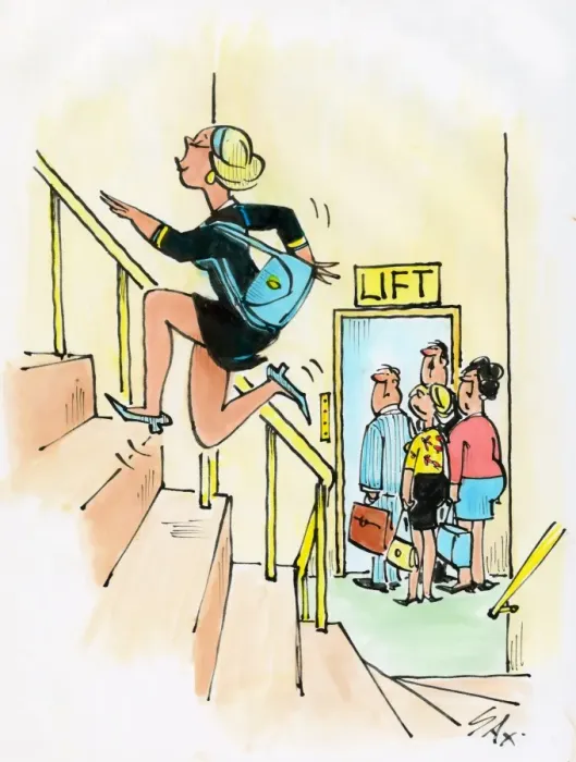 Framed Print : A cartoon by famous cartoonist Sax