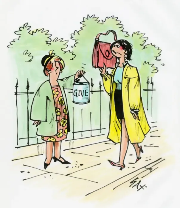 Framed Print : A cartoon by famous cartoonist Sax Framed Print : A cartoon by famous cartoonist Sax